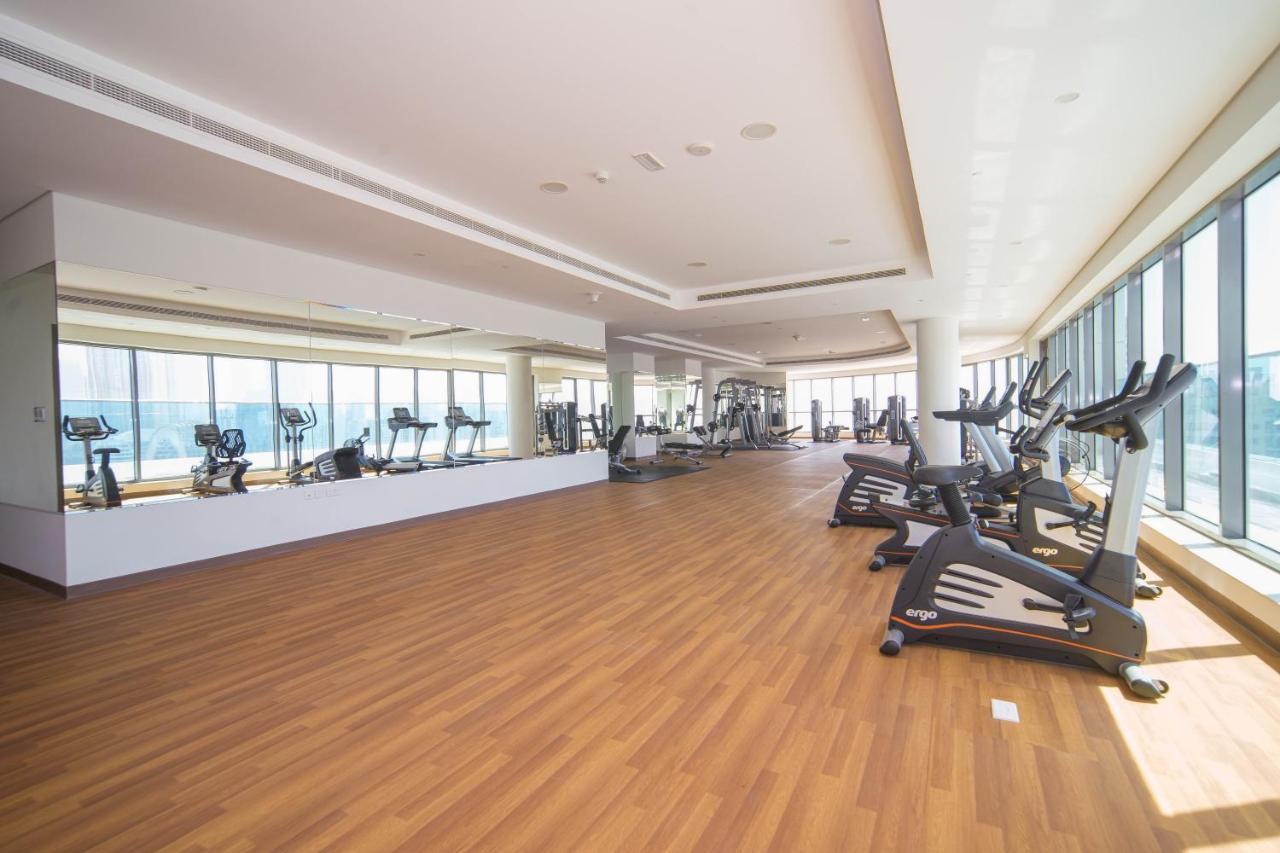 Elegant 2Br View With Rooftop Pool The Bay Dubaj Exteriér fotografie