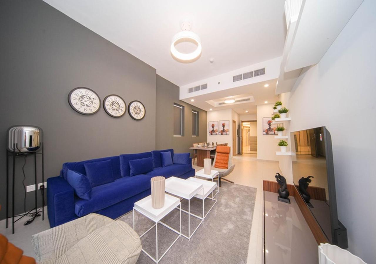 Elegant 2Br View With Rooftop Pool The Bay Dubaj Exteriér fotografie