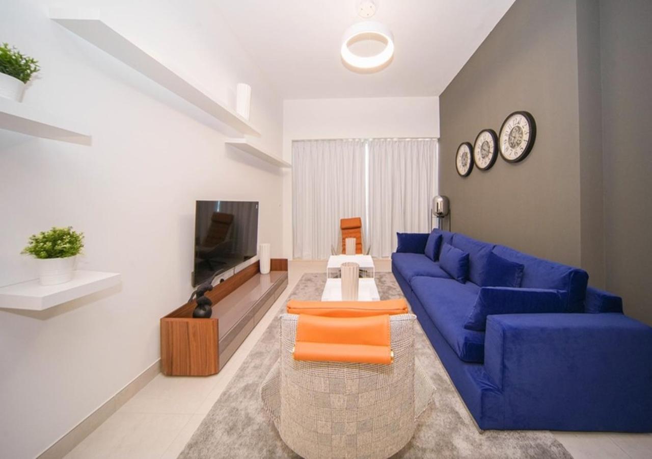 Elegant 2Br View With Rooftop Pool The Bay Dubaj Exteriér fotografie