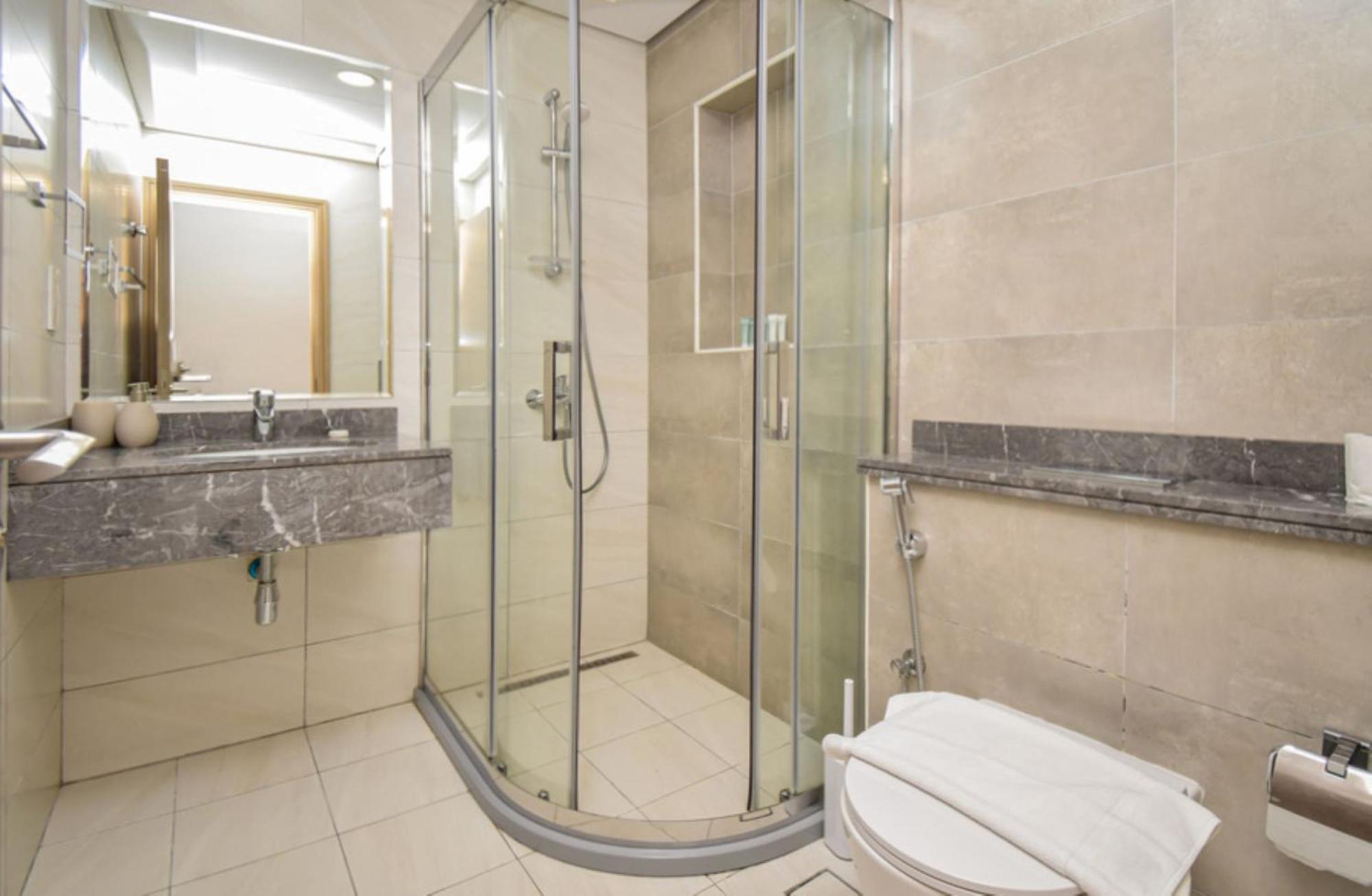 Elegant 2Br View With Rooftop Pool The Bay Dubaj Exteriér fotografie